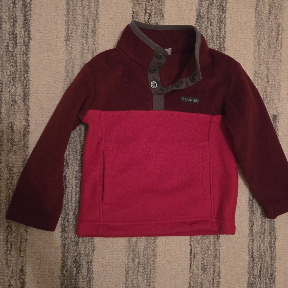 Columbia Kids' Burgundy and Red Fleece Sweatshirt